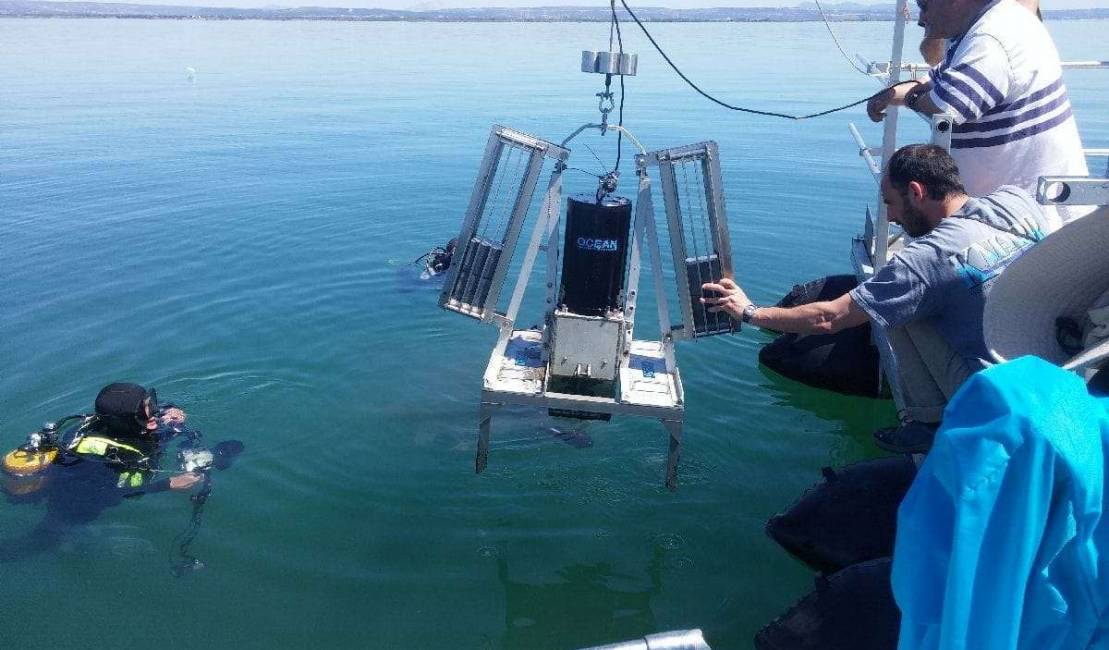 Appareil pour photo d'une coupe de sédiment