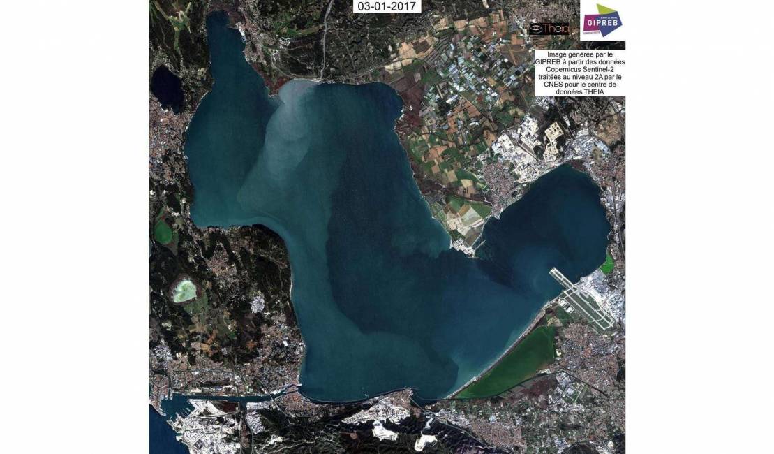 Image Sentinel 2 : Matière en suspension dans l'eau en raison des turbinages par EDF
