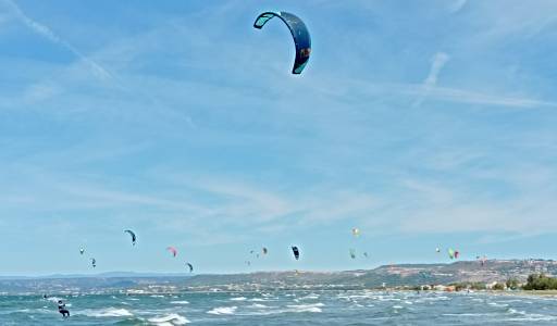 Kite surf sur le Lido du Jaï