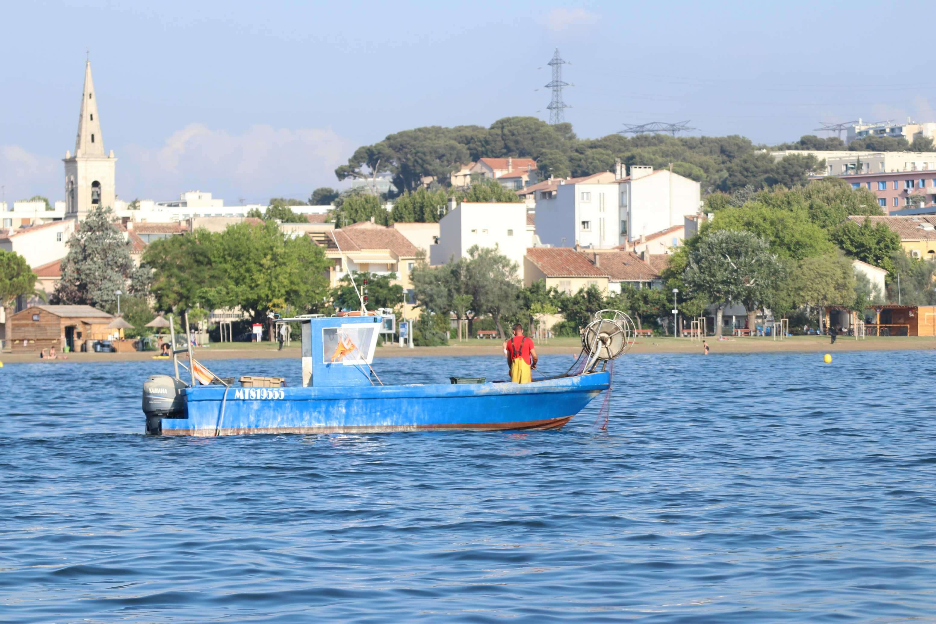 Un pêcheur devant Martigues